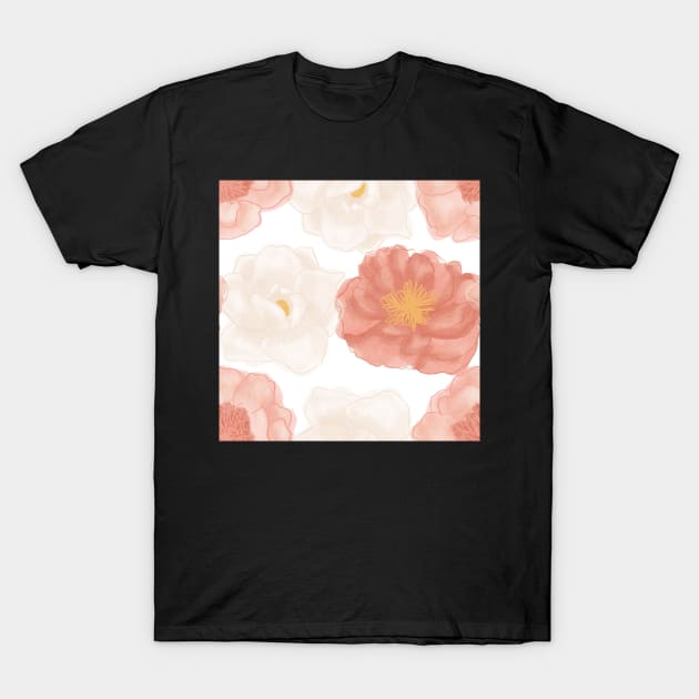 Magnolias and Peonies T-Shirt by MSBoydston